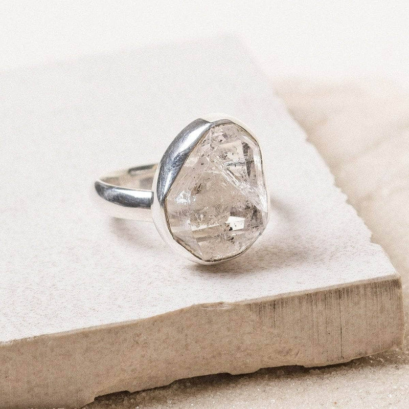 Herkimer Diamond Silver Ring