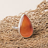 Teardrop Carnelian Gemstone Ring