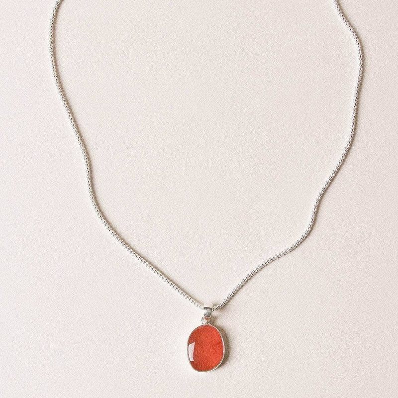 Carnelian Mini Pendant Necklace