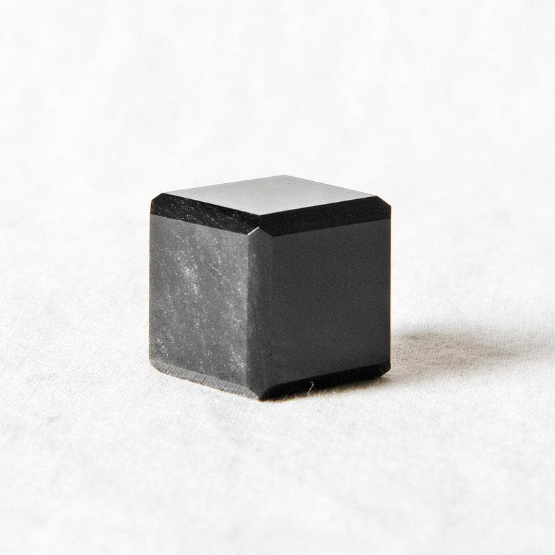 Silver Obsidian Cube