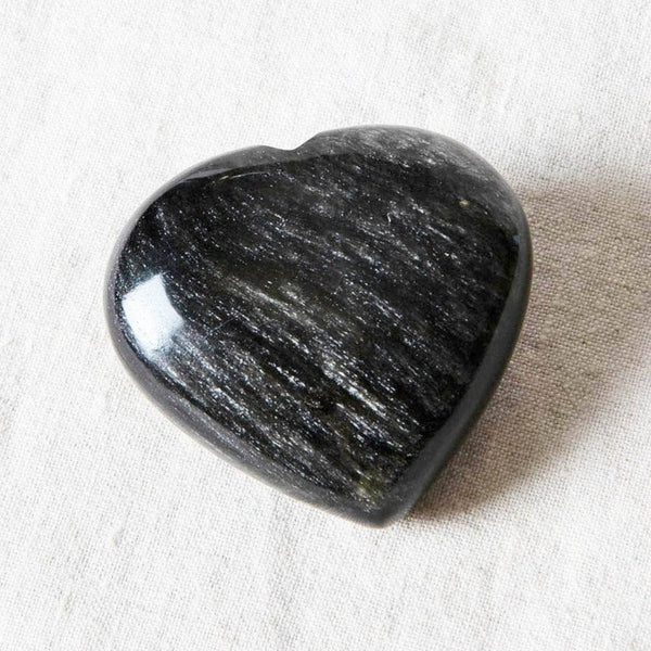 Silver Obsidian Heart