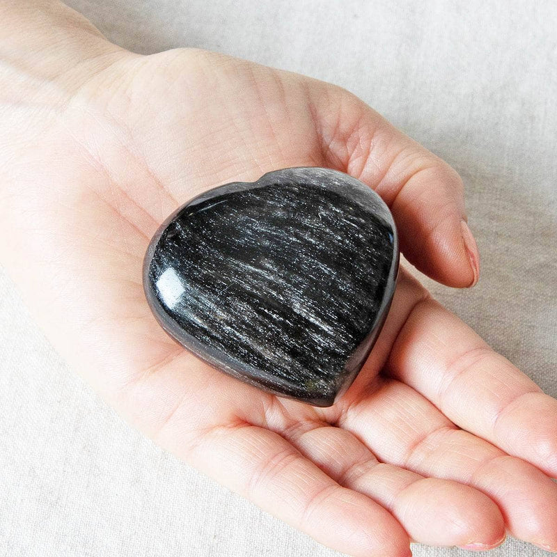 Silver Obsidian Heart