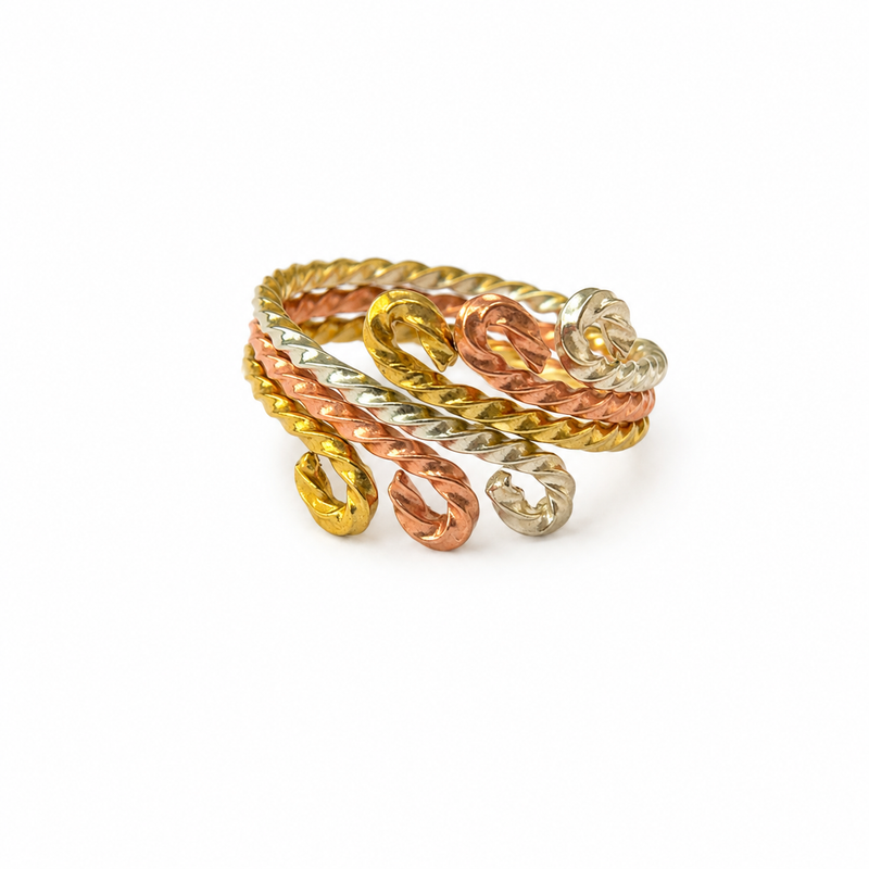 Sunrise Swoop Copper Ring