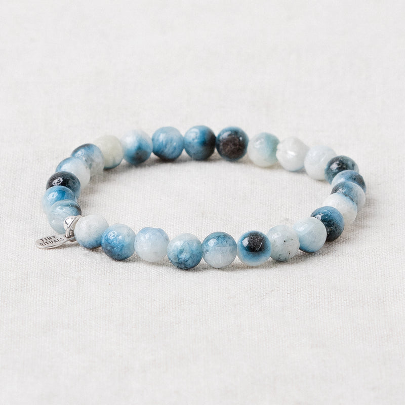 Rare Blue Ice Glacierite Energy Bracelet - 6mm