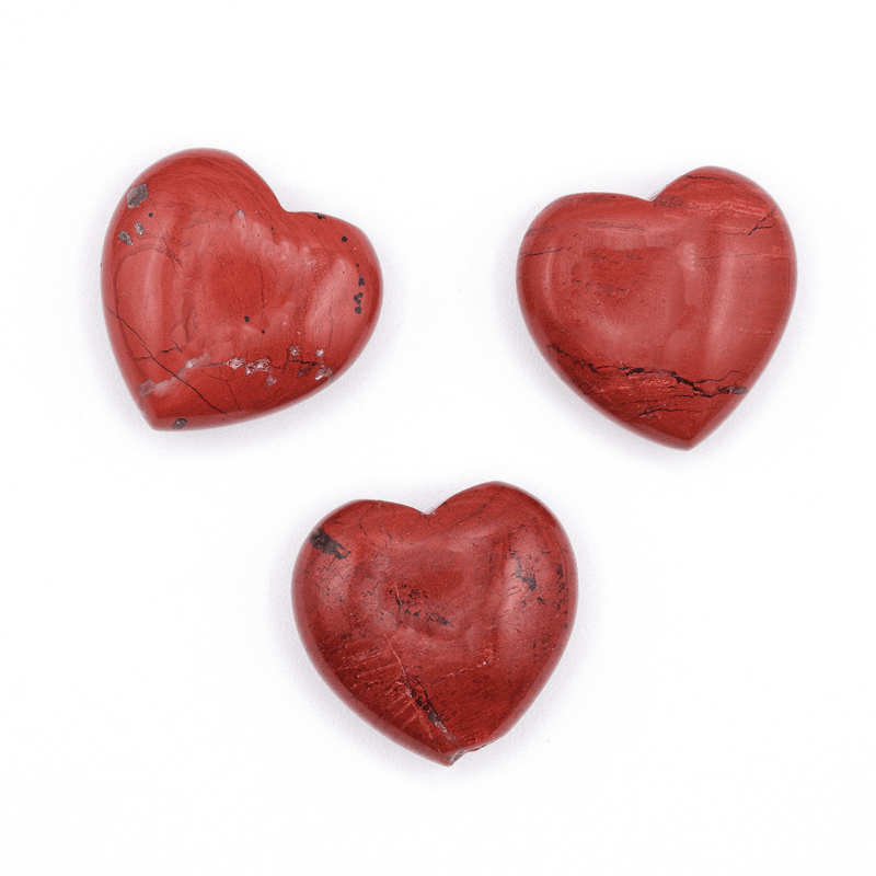 Red Jasper Mini Heart Set