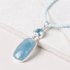 Aquamarine & Blue Topaz Rectangle Pendant Necklace