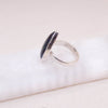 Genuine Azurite Malachite Teardrop Adjustable Ring