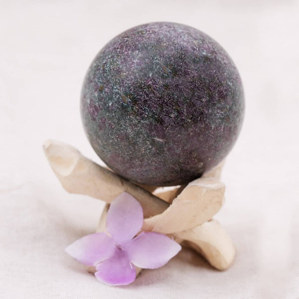 Ruby-Kyanite Sphere with Tripod