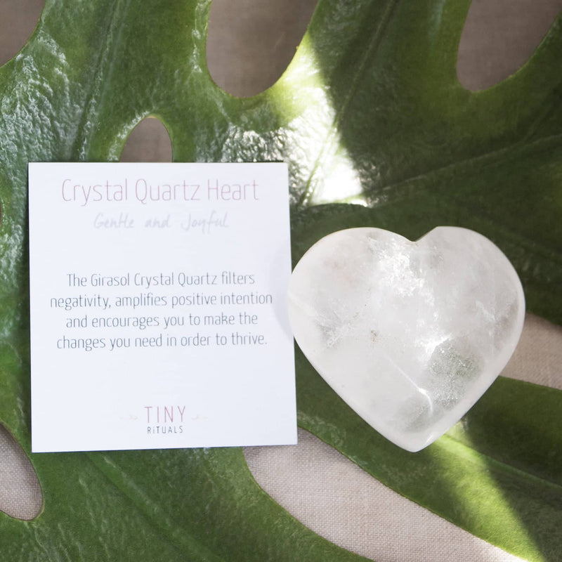 Crystal Quartz Heart