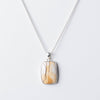 Brecciated Mookaite Jasper Square Pendant Necklace - 1 of a Kind