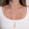 Brecciated Mookaite Jasper Square Pendant Necklace - 1 of a Kind