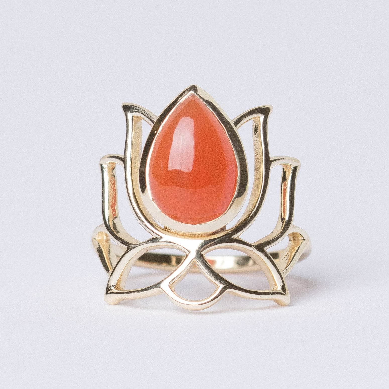 Lotus Gemstone Ring