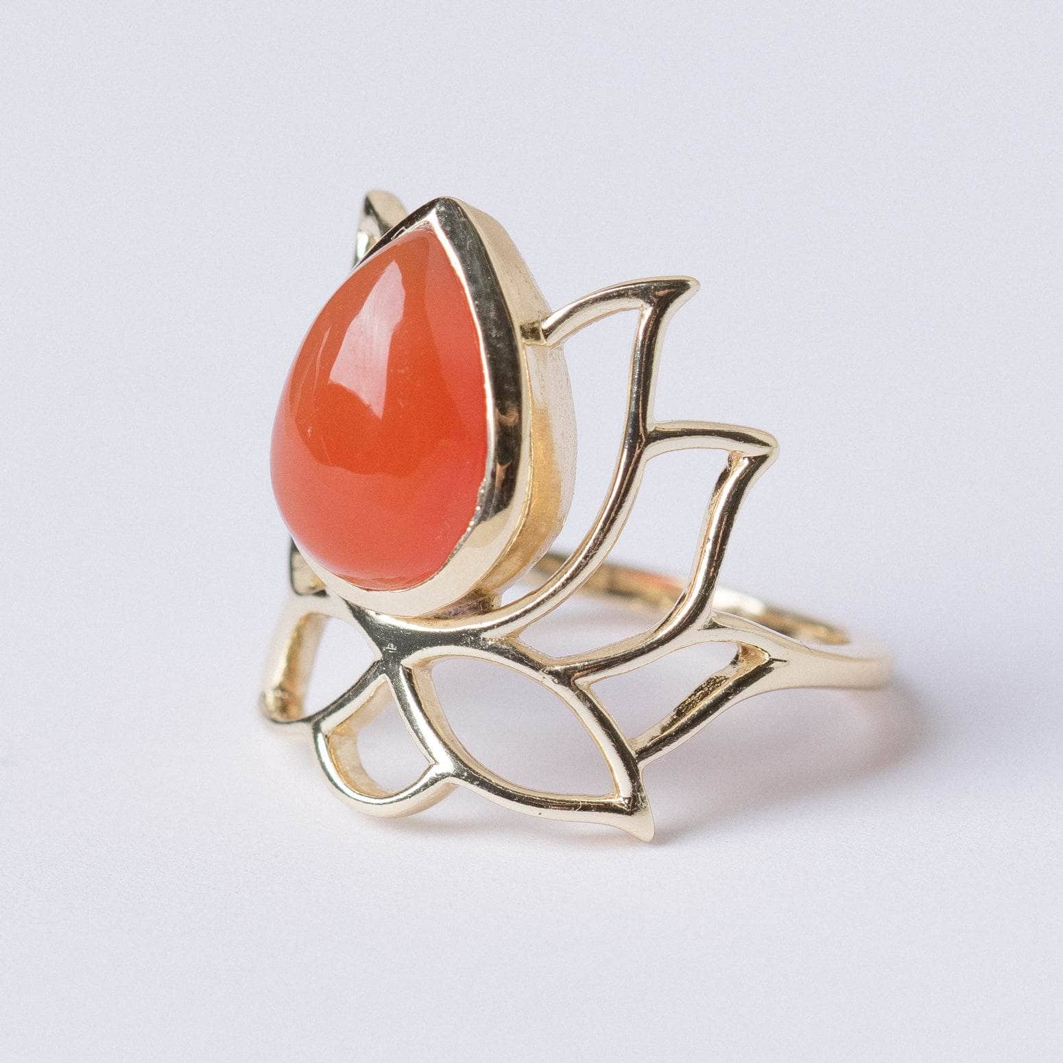 Lotus Gemstone Ring