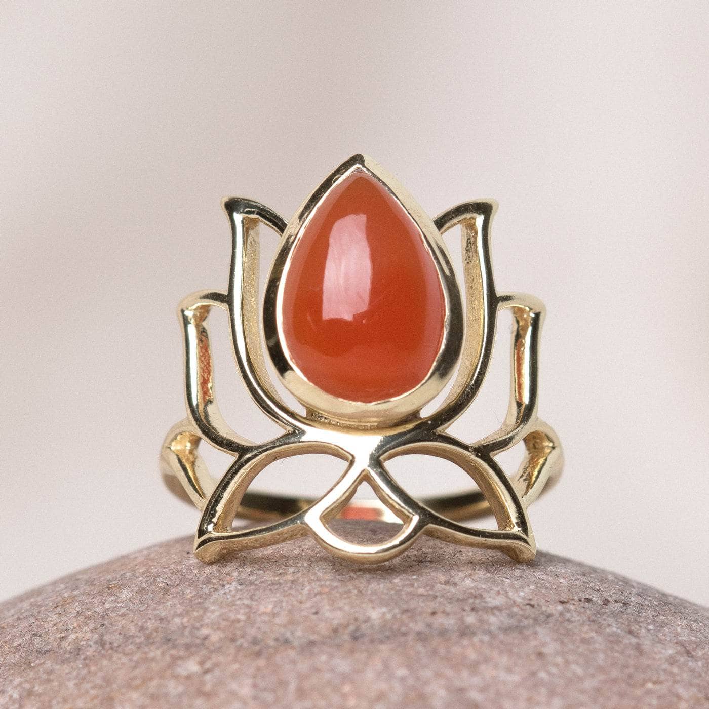 Lotus Gemstone Ring