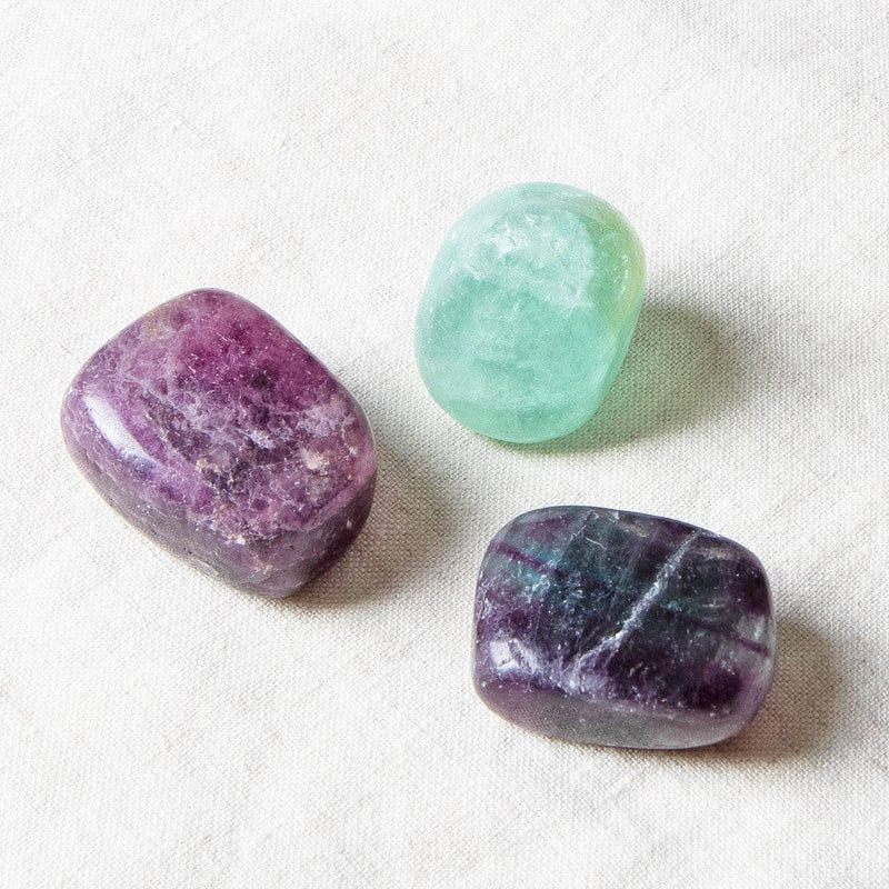 Rainbow Fluorite Stone Set