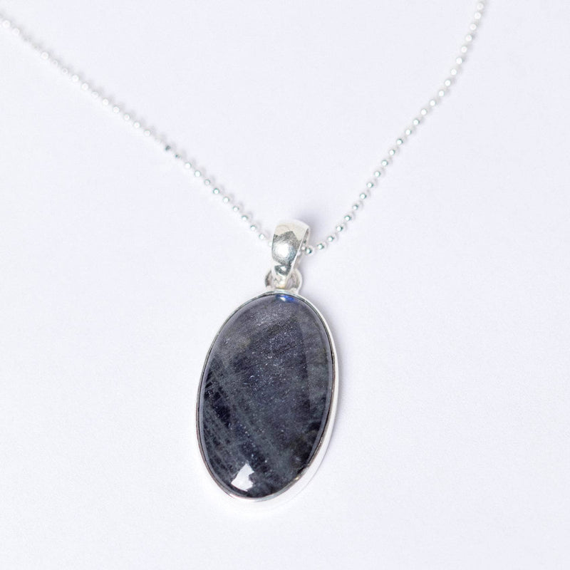 Labradorite Oval Pendant Necklace - 1 of a Kind