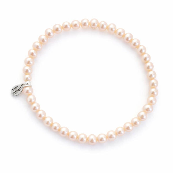 Natural Freshwater Seed Pearl Energy Bracelet - Pink