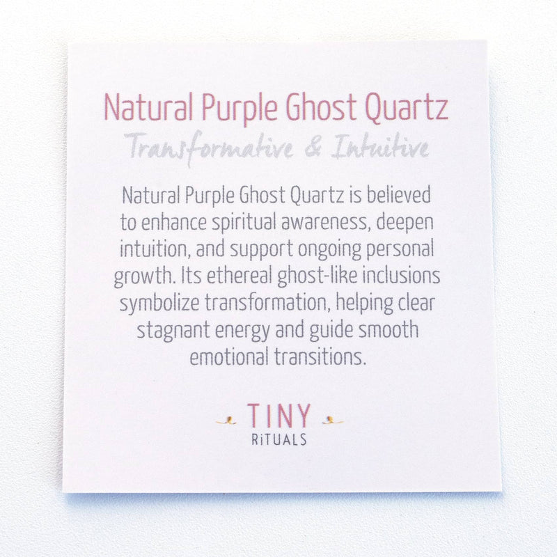 Natural Purple Ghost  Amethyst Quartz Energy Bracelet