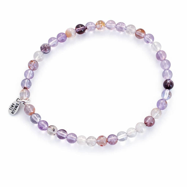 Natural Purple Ghost  Amethyst Quartz Energy Bracelet