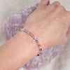 Natural Purple Ghost  Amethyst Quartz Energy Bracelet