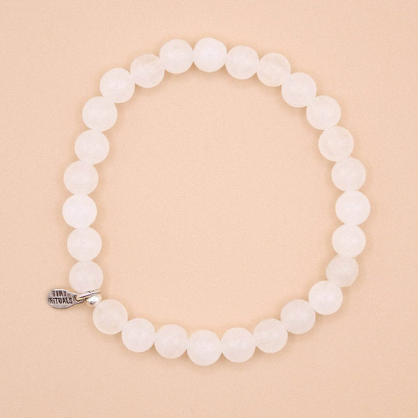 White Milky Jade Energy Bracelet - 6mm
