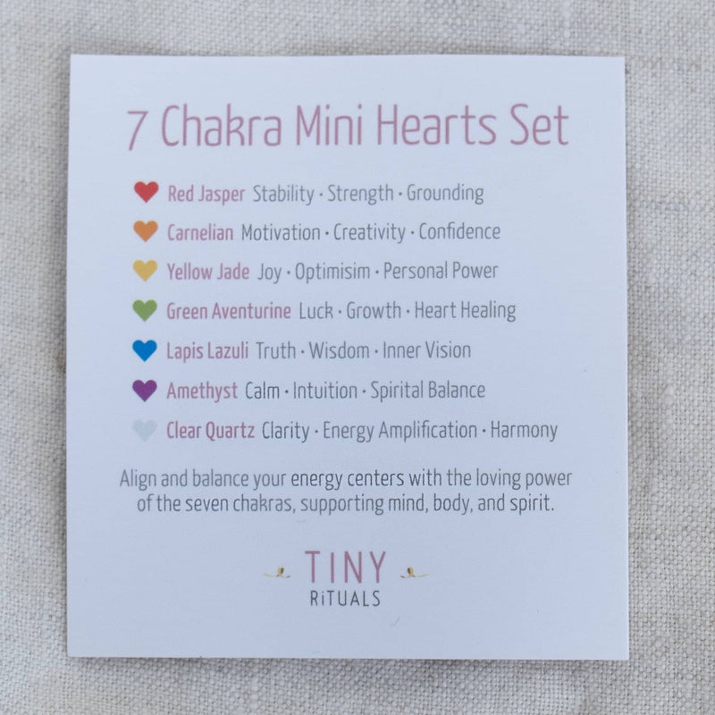 Chakra Mini Hearts Gift Set - 7 Recharging Stones