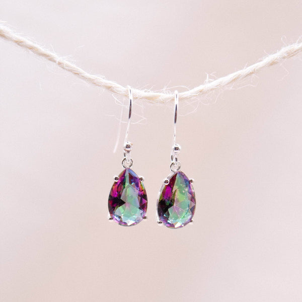 Rare Mystic Topaz Pear Cut Earring