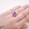 Rare Mystic Topaz Emerald Cut Ring