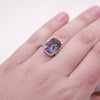 Rare Mystic Topaz Cushion Cut Ring