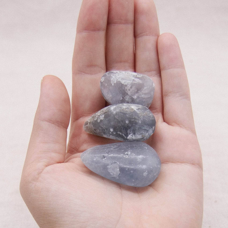 Celestine Pocket Stones - Natural Healing Crystals - Set of 3