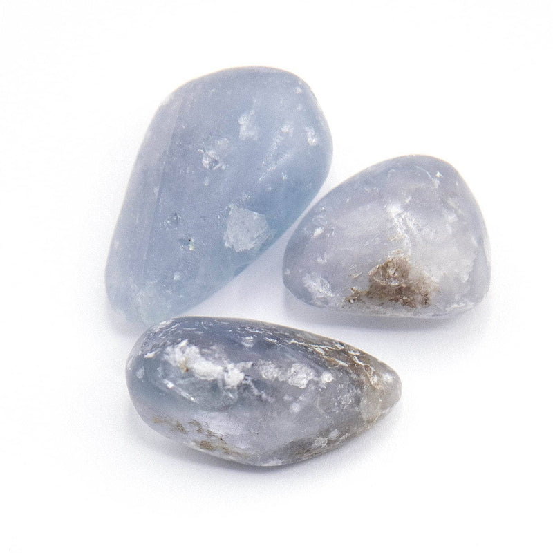 Celestine Pocket Stones - Natural Healing Crystals - Set of 3