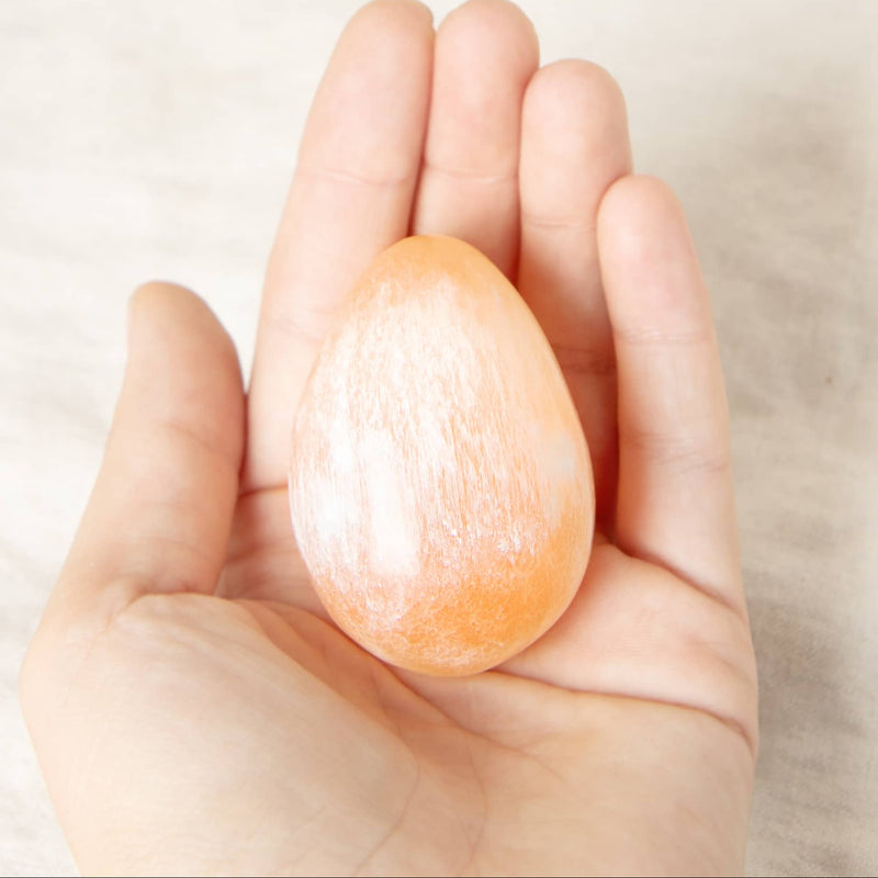 Peach Selenite Egg