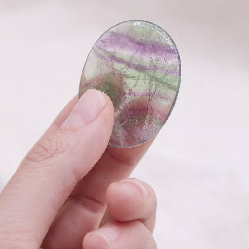 Rainbow Fluorite Worry Stone