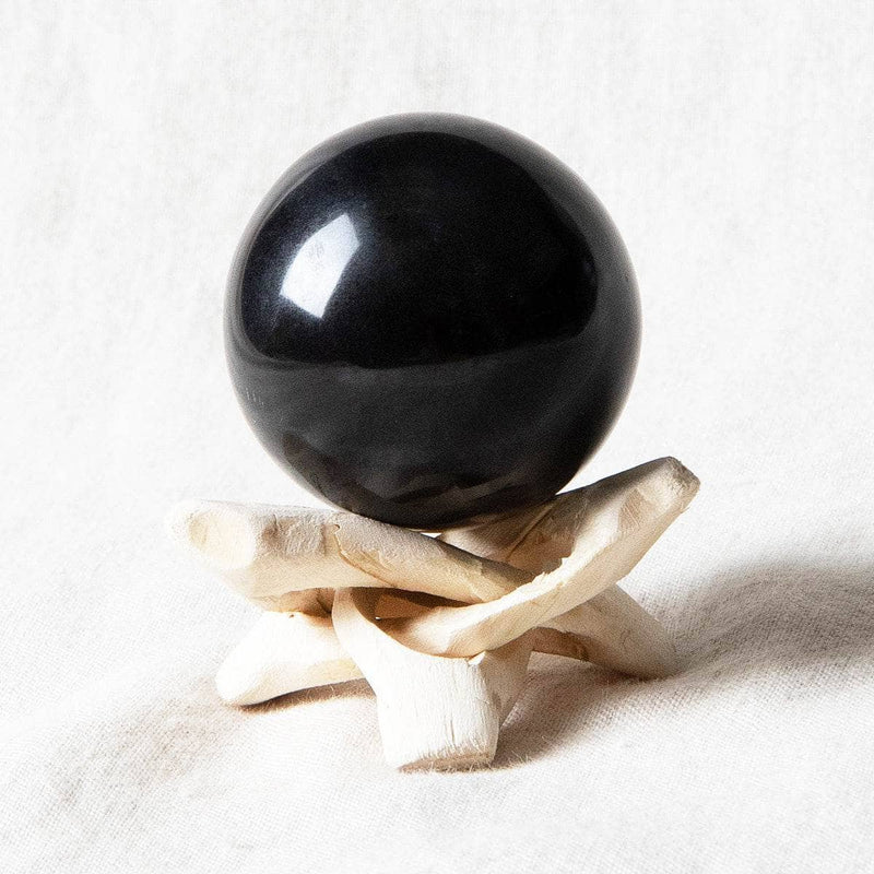 Black Obsidian Sphere with Tripod