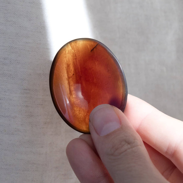 Rare Amber Worry Stone