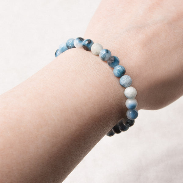 Rare Blue Ice Glacierite Energy Bracelet - 6mm