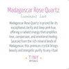 Madagascar Rose Quartz Energy Bracelet - 6mm