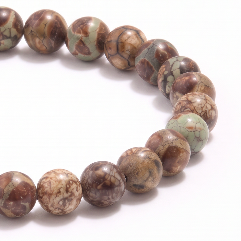 Tibetan Honeycomb Agate Energy Bracelet - 6mm