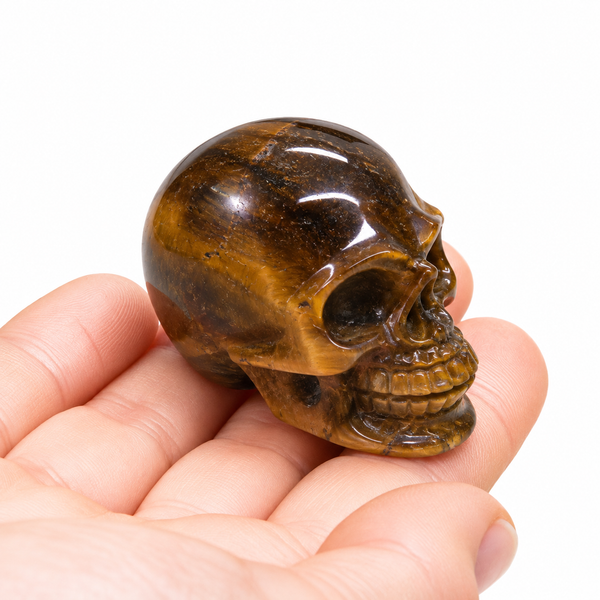 Tiger Eye Crystal Skull