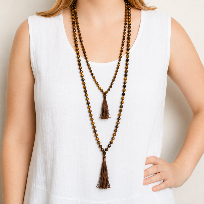 Tiger Eye Mala - High-Energy Gemstones
