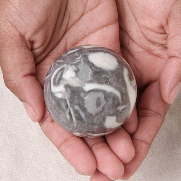 Shell Fossil Sphere with Tripod - AAA Premium Quality