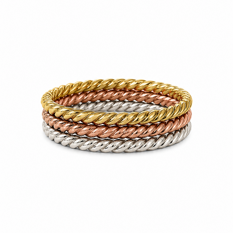 Triad Twist Copper Ring - Size 6