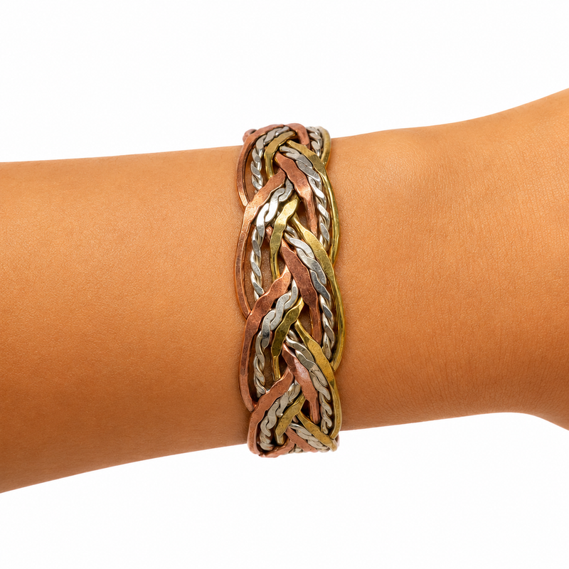 Trinity Weave Copper Cuff