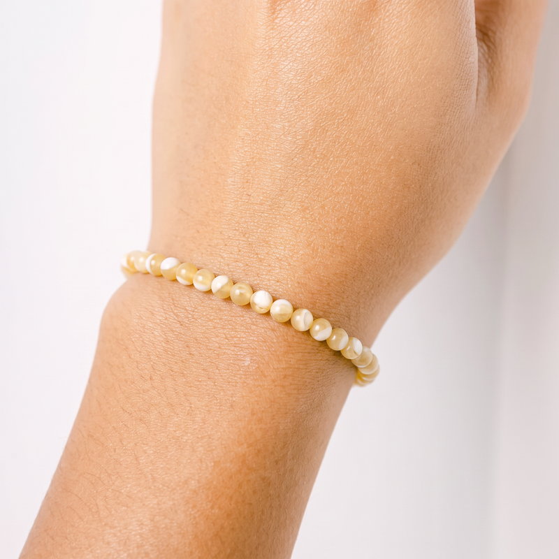 Trochus Sea Shell Energy Bracelet - 4mm