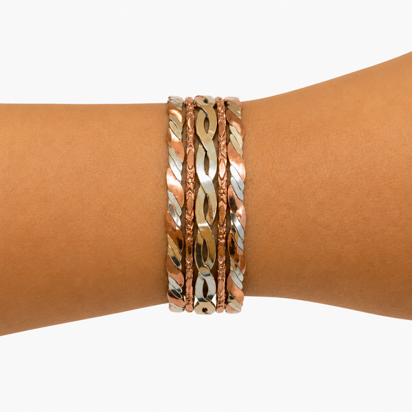 Twin Weave Copper Cuff