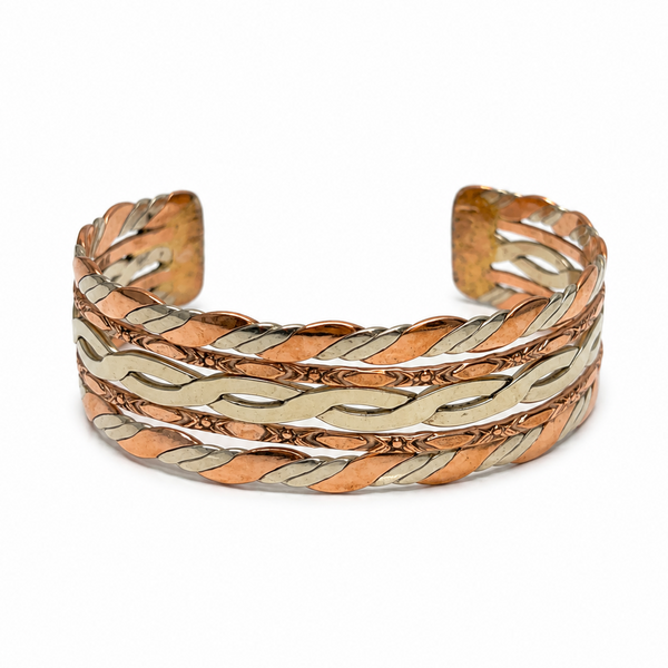 Twin Weave Copper Cuff