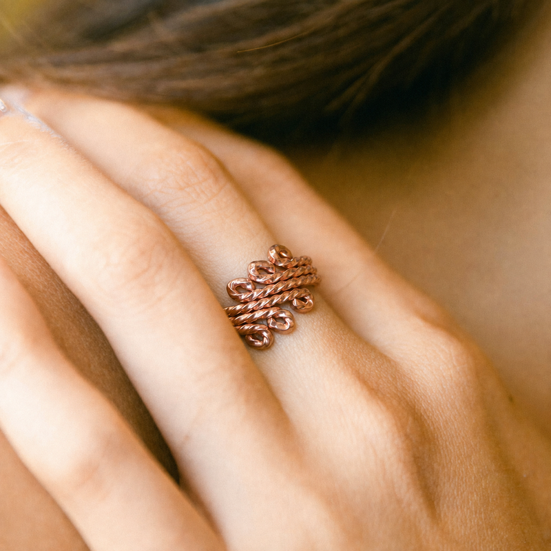 Twisted Copper Wire Ring