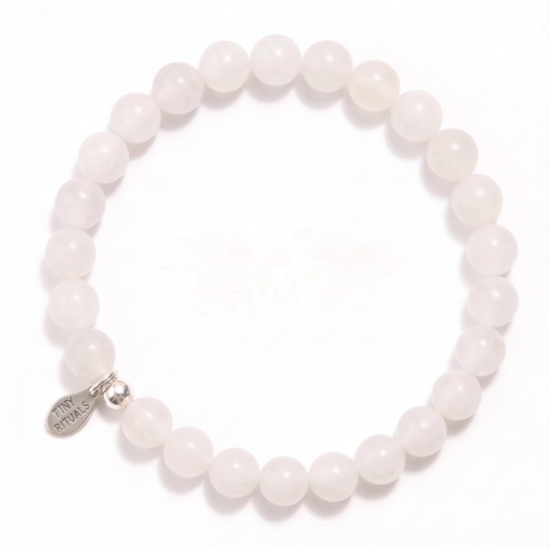 White Milky Jade Energy Bracelet - 6mm