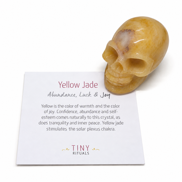 Yellow Jade Crystal Skull