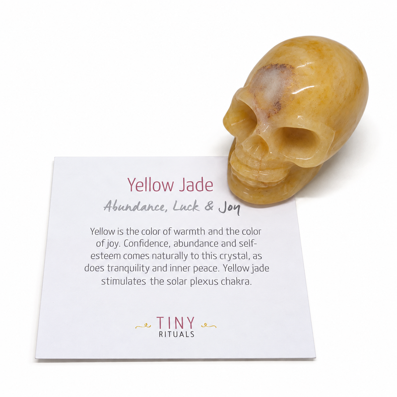 Yellow Jade Crystal Skull